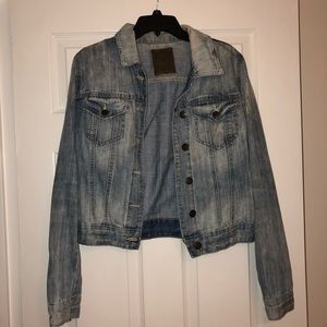 Light wash denim jean jacket by garage